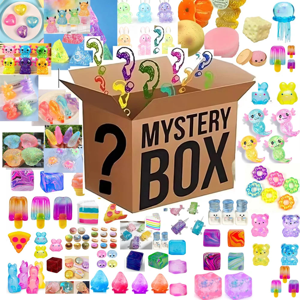 Lot de 100+ Figurines Squishy Surprise – Jouets Anti-Stress Doux