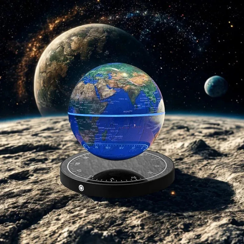 Globe Terrestre Lévitant LED – Rotation 360°, Décoration Bureau et Cadeau Original