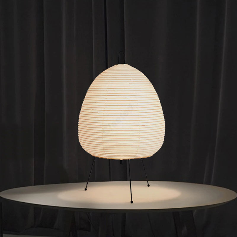 Lampe de table japonaise – Papier de riz & trépied