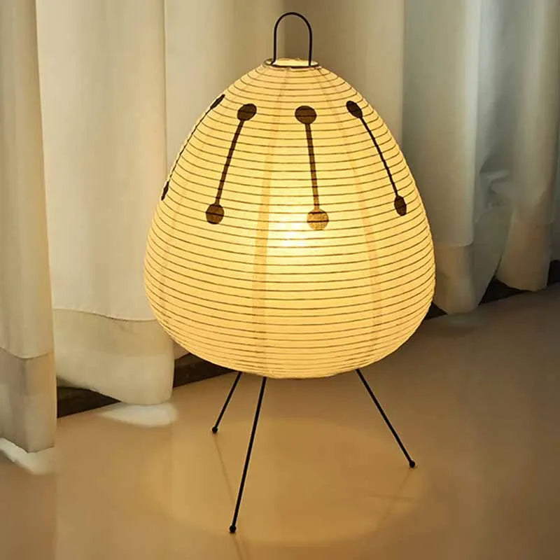 Lampe de table japonaise – Papier de riz & trépied