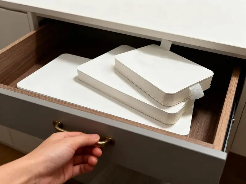 Lot de 5 présentoirs blancs pour buffet et décoration