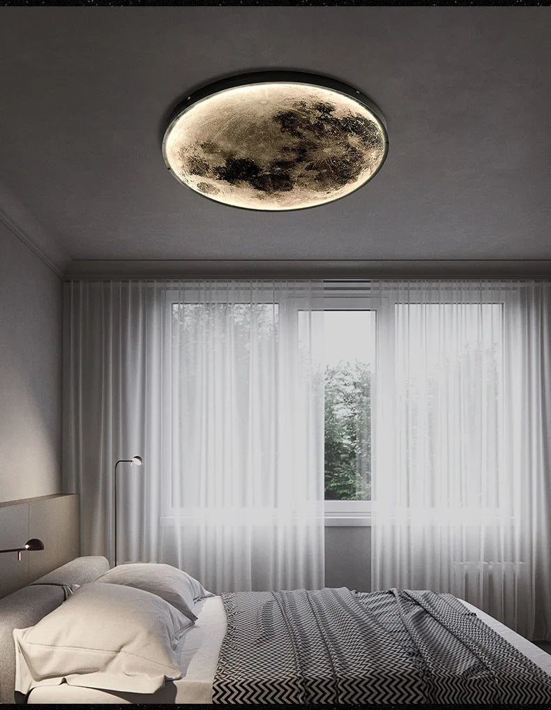 Applique murale lune 3D LED