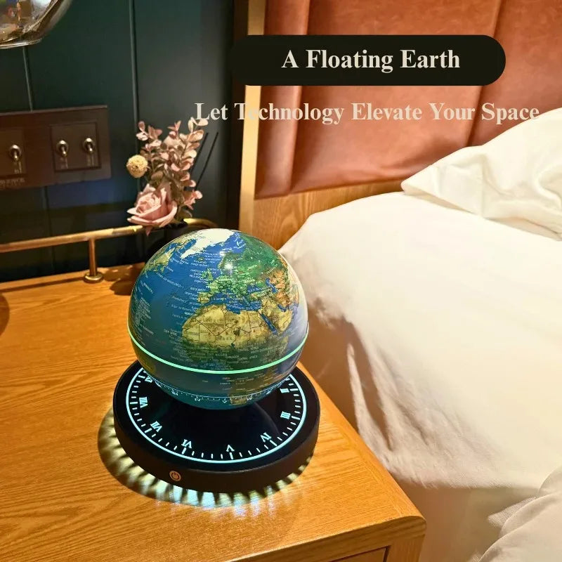 Globe Terrestre Lévitant LED – Rotation 360°, Décoration Bureau et Cadeau Original
