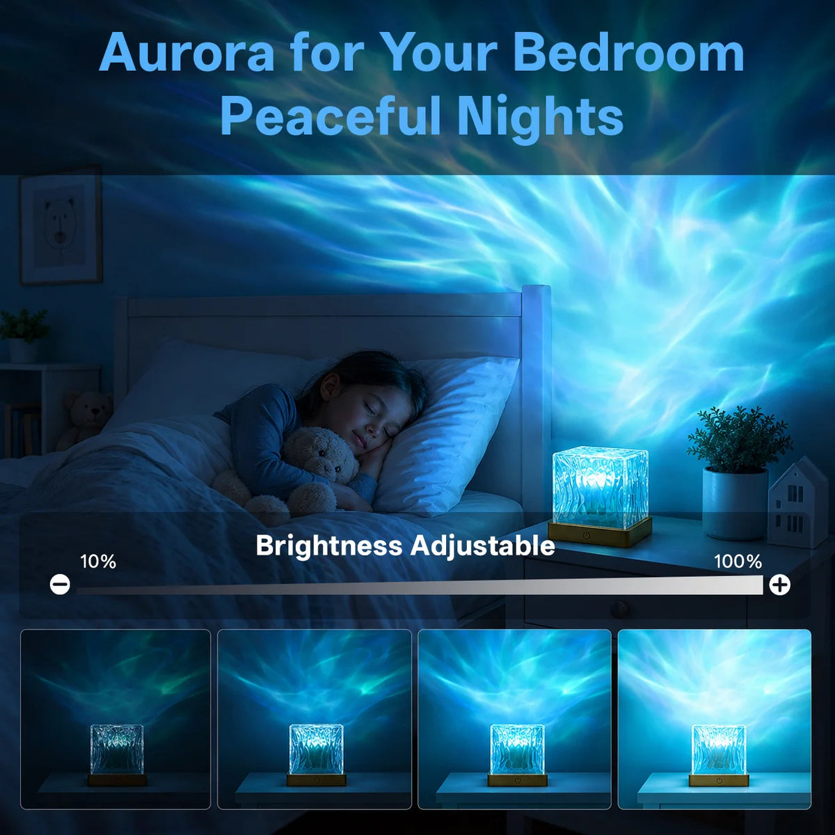 Projecteur Aurora & vagues – Lampe d'ambiance 16 couleurs