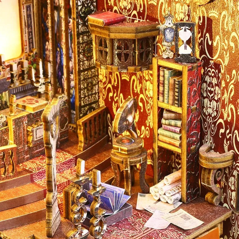 Maison miniature à assembler – Décoration pour bibliothèque