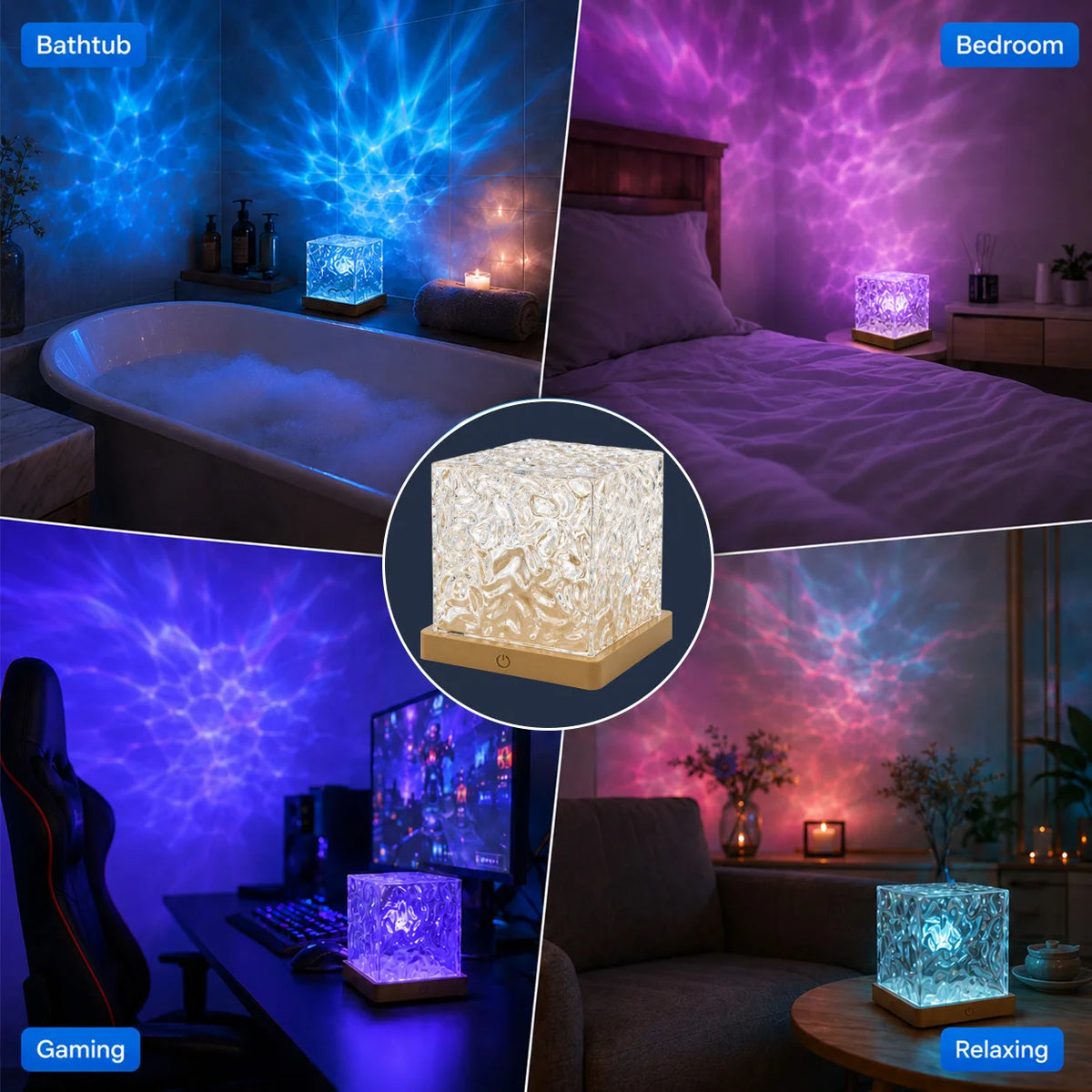 Projecteur Aurora & vagues – Lampe d'ambiance 16 couleurs