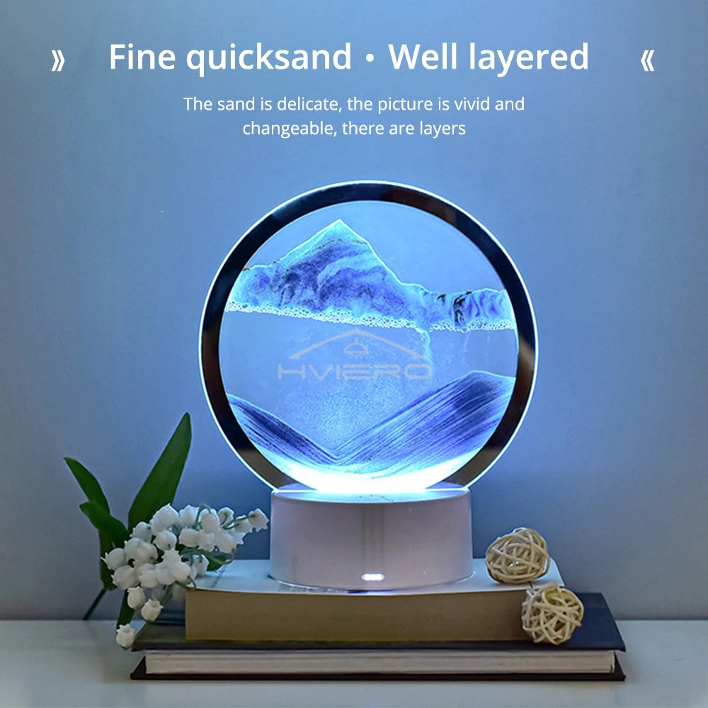 Lampe de table sable coloré 3D