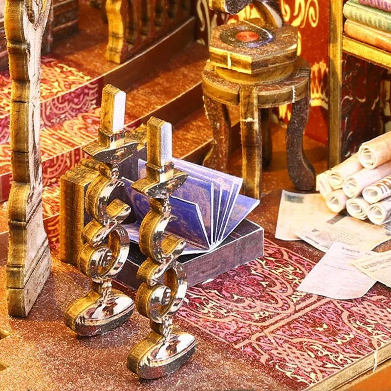 Maison miniature à assembler – Décoration pour bibliothèque
