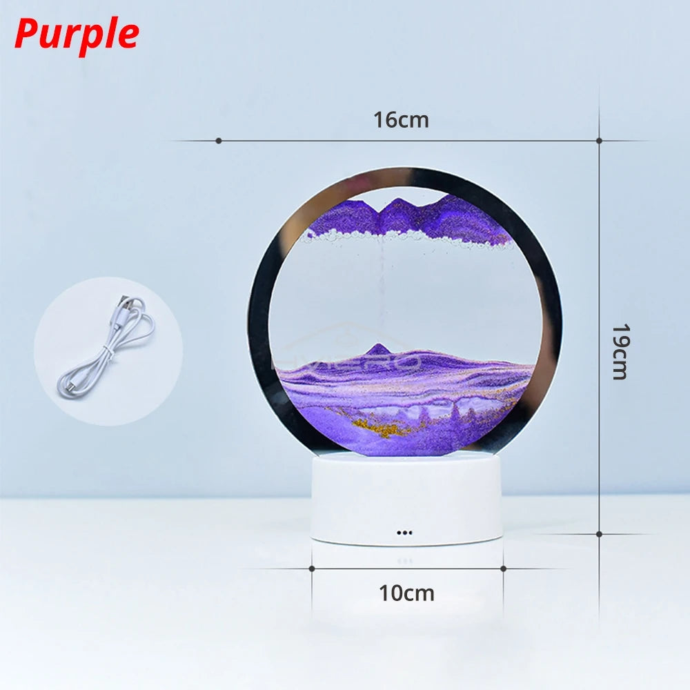 Lampe de table sable coloré 3D