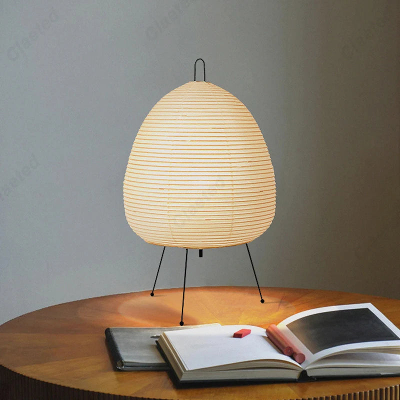 Lampe de table japonaise – Papier de riz & trépied