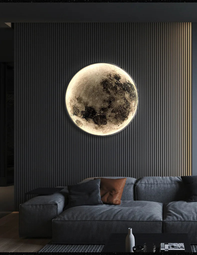 Applique murale lune 3D LED
