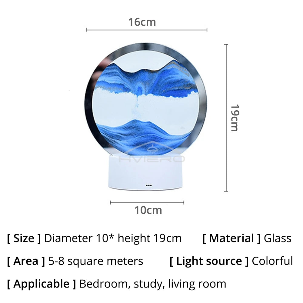 Lampe de table sable coloré 3D