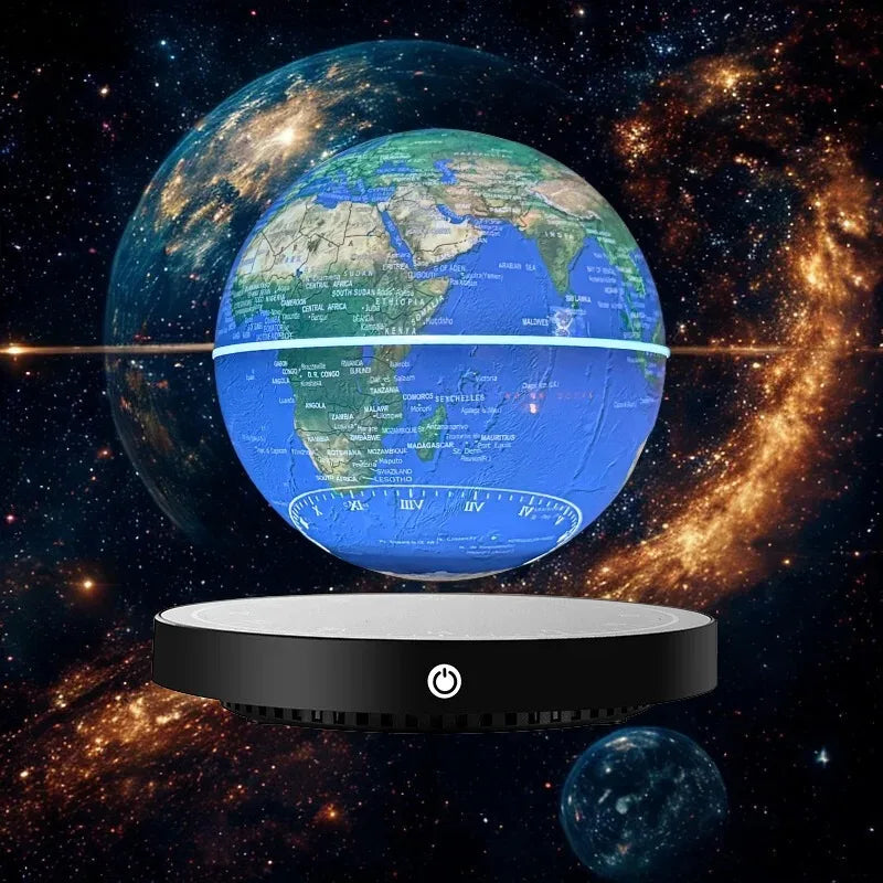 Globe Terrestre Lévitant LED – Rotation 360°, Décoration Bureau et Cadeau Original