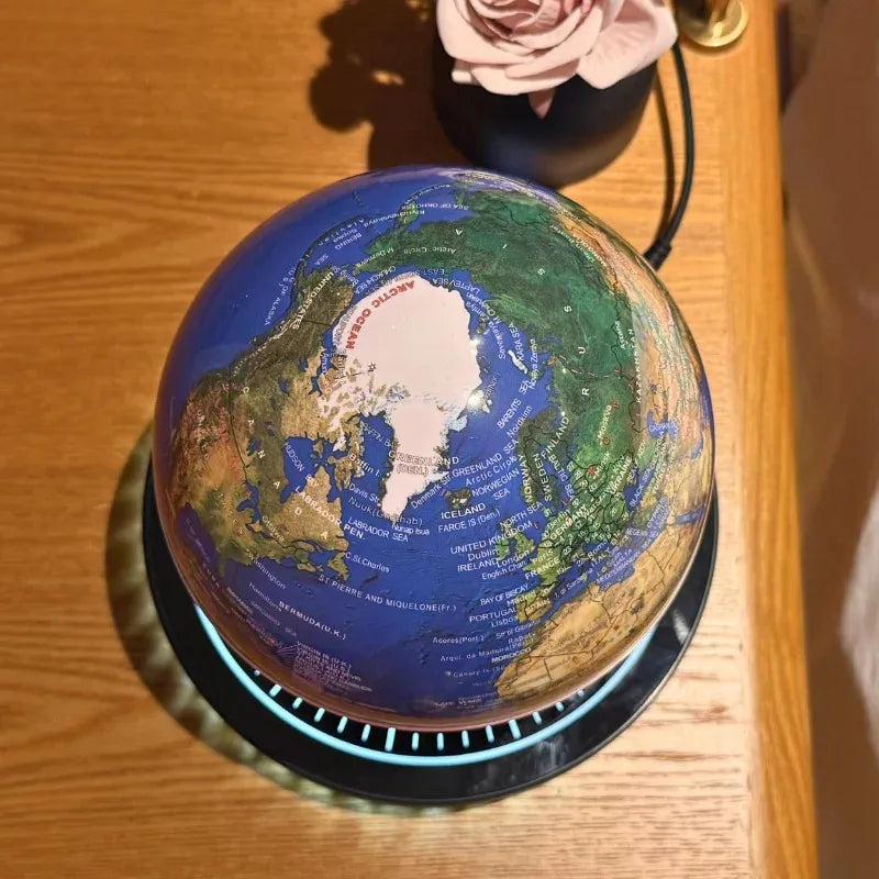 Globe Terrestre Lévitant LED – Rotation 360°, Décoration Bureau et Cadeau Original