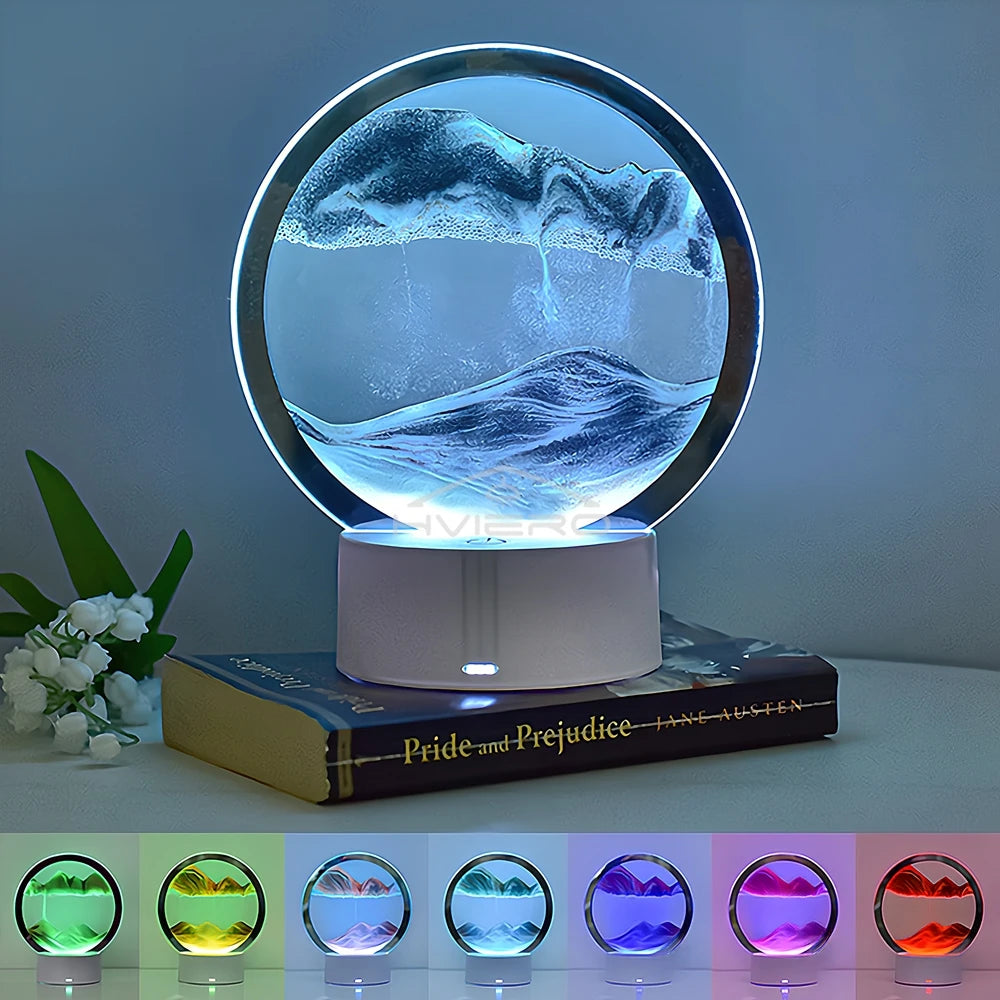 Lampe de table sable coloré 3D