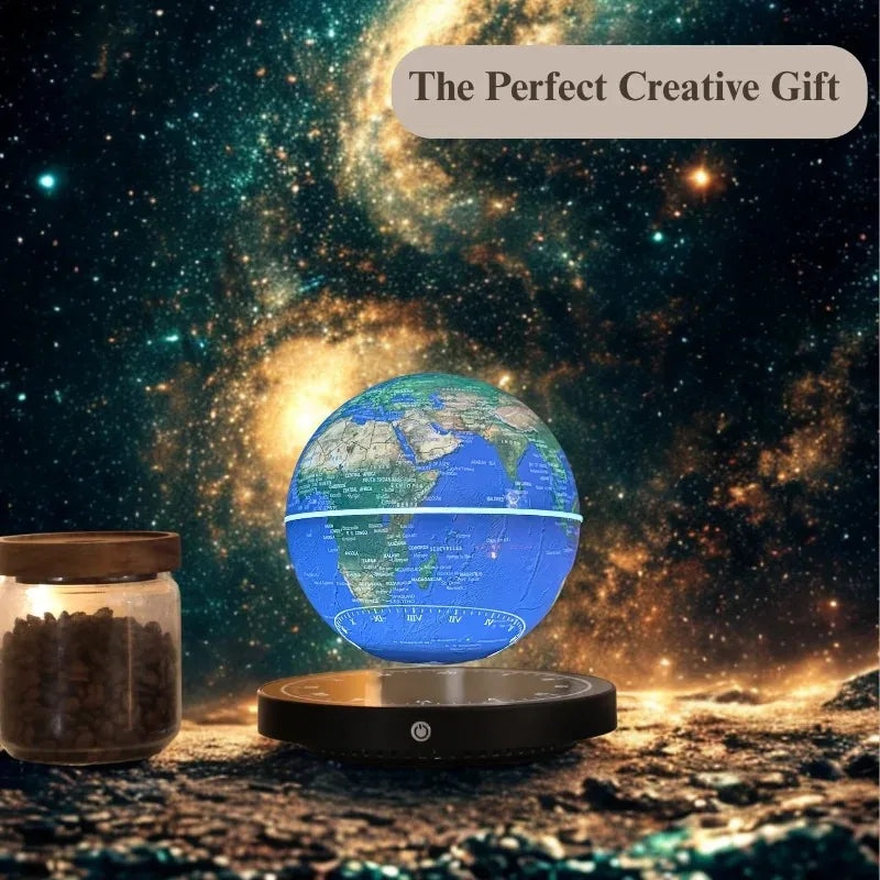 Globe Terrestre Lévitant LED – Rotation 360°, Décoration Bureau et Cadeau Original