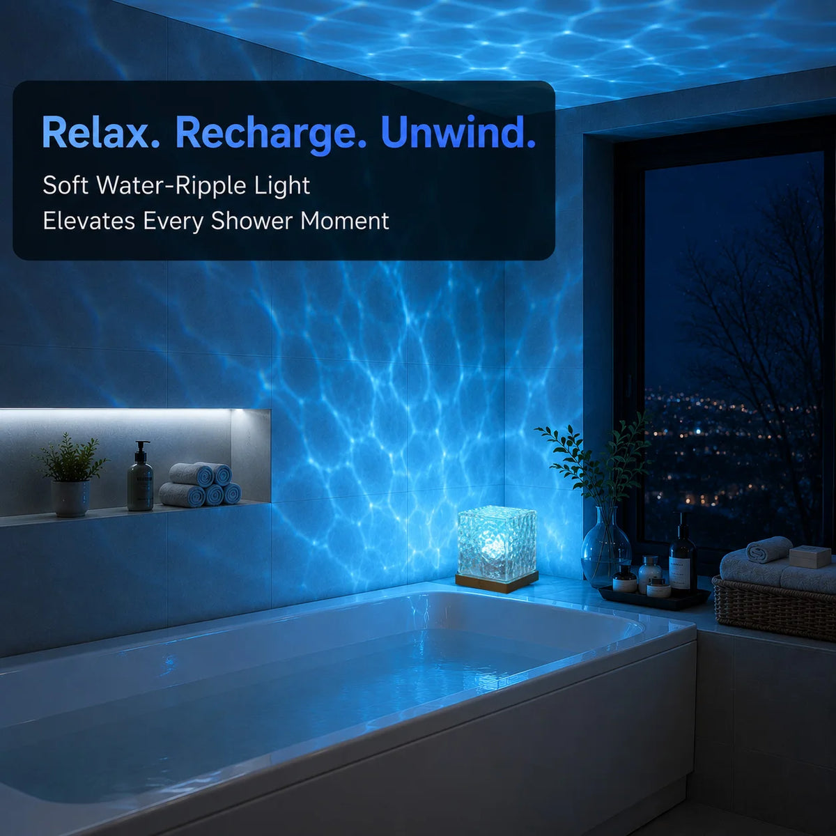Projecteur Aurora & vagues – Lampe d'ambiance 16 couleurs