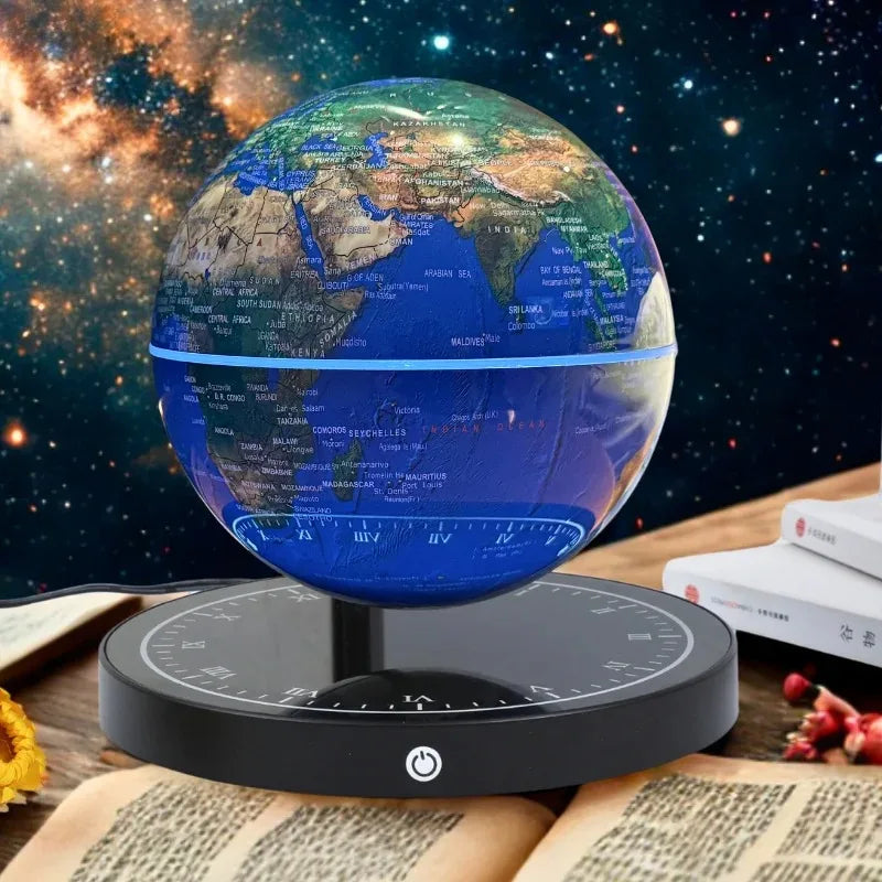 Globe Terrestre Lévitant LED – Rotation 360°, Décoration Bureau et Cadeau Original