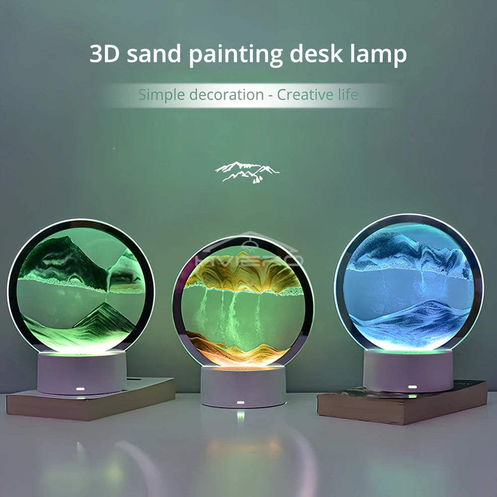 Lampe de table sable coloré 3D