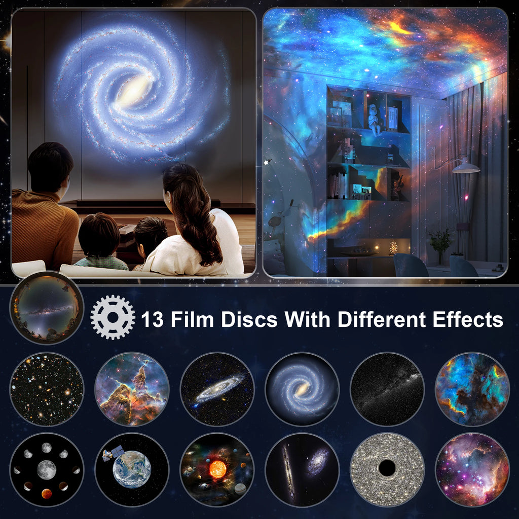 Projecteur Galaxie Planétarium 13 en 1 – Veilleuse LED Étoiles pour Chambre Enfant