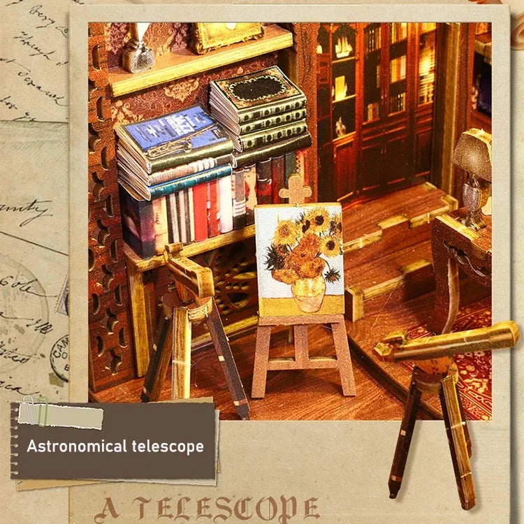 Maison miniature à assembler – Décoration pour bibliothèque