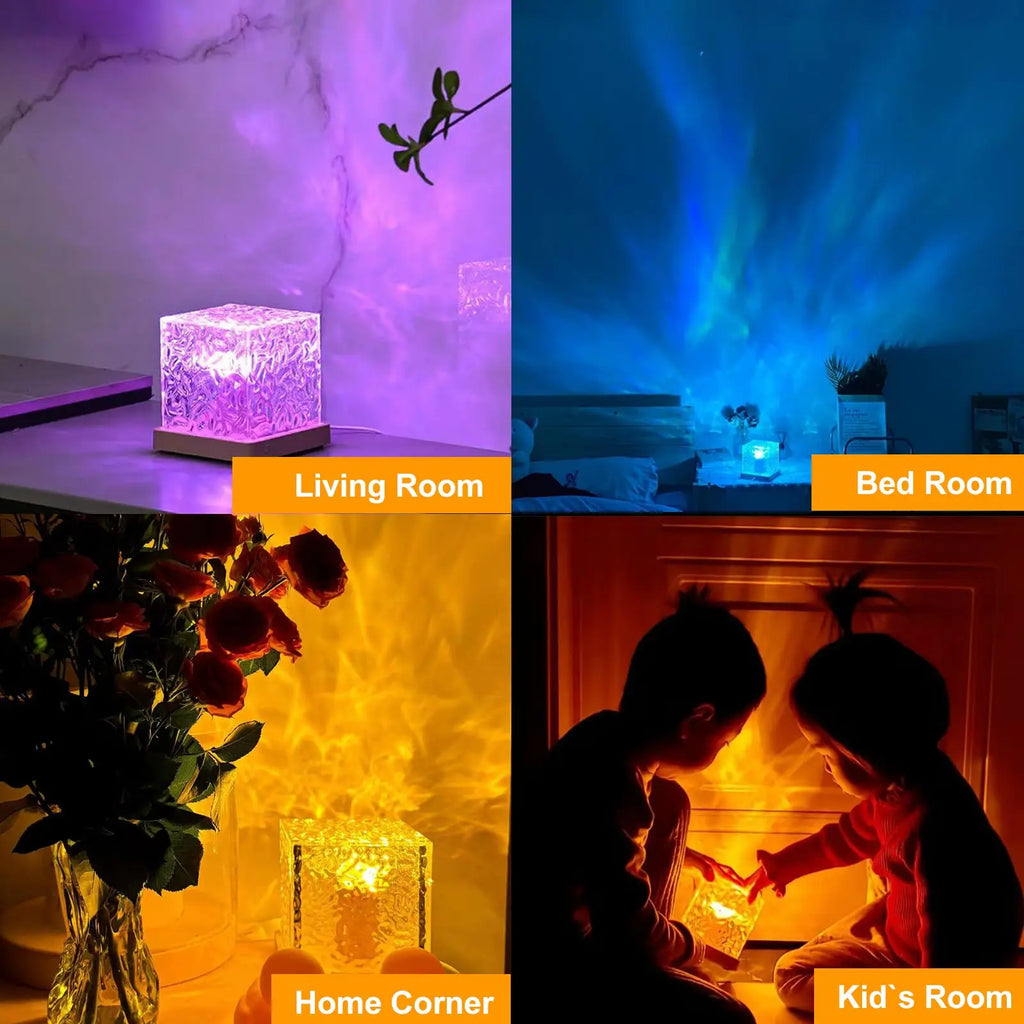 Projecteur Aurora & vagues – Lampe d'ambiance 16 couleurs