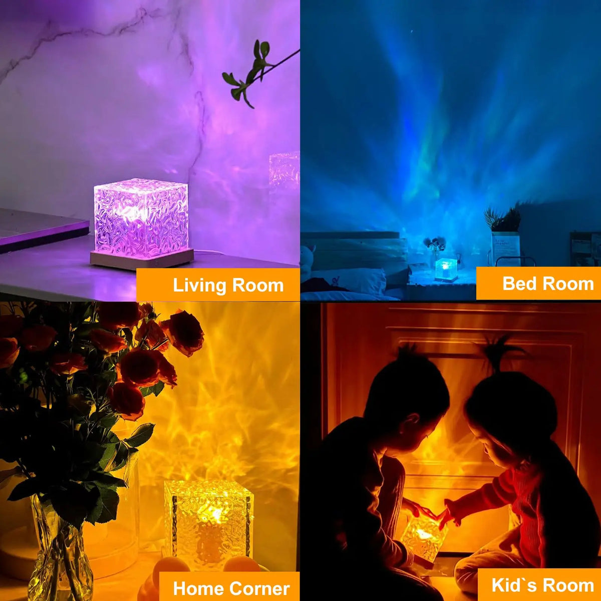 Projecteur Aurora & vagues – Lampe d'ambiance 16 couleurs