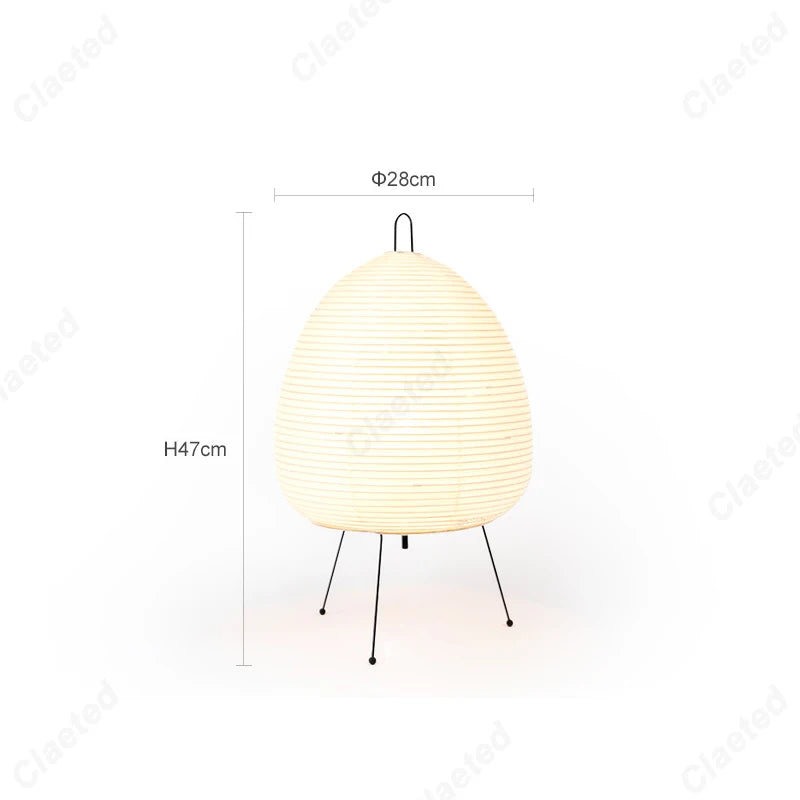 Lampe de table japonaise – Papier de riz & trépied