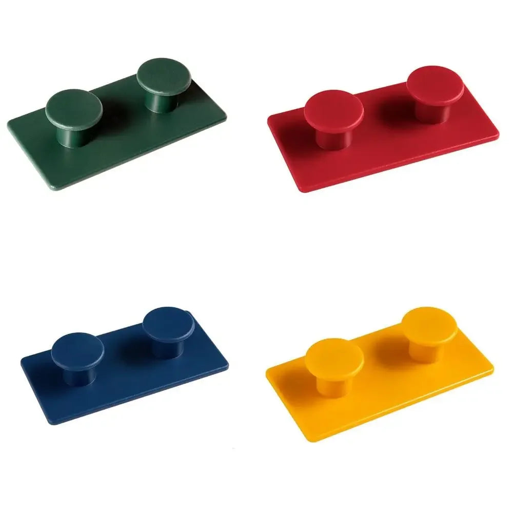 Lot de 4 crochets muraux colorés – Fixation adhésive