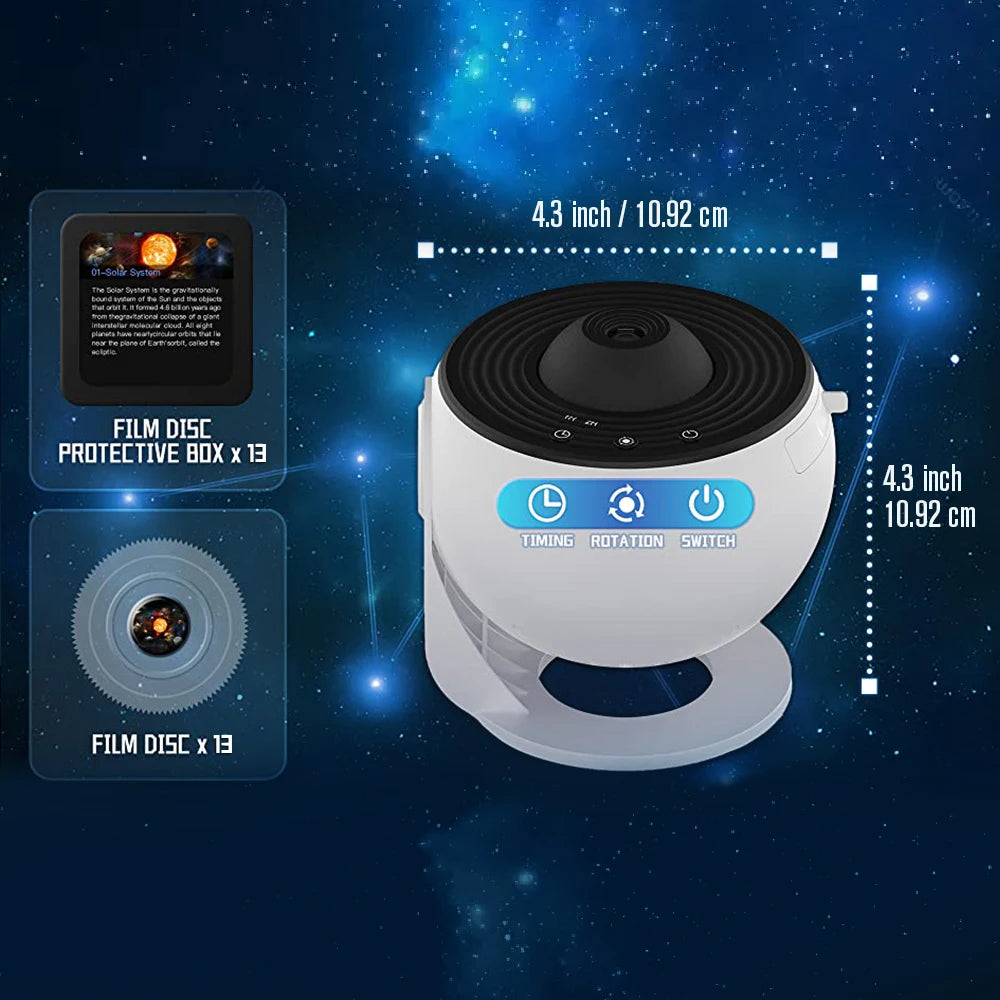 Projecteur Galaxie Planétarium 13 en 1 – Veilleuse LED Étoiles pour Chambre Enfant
