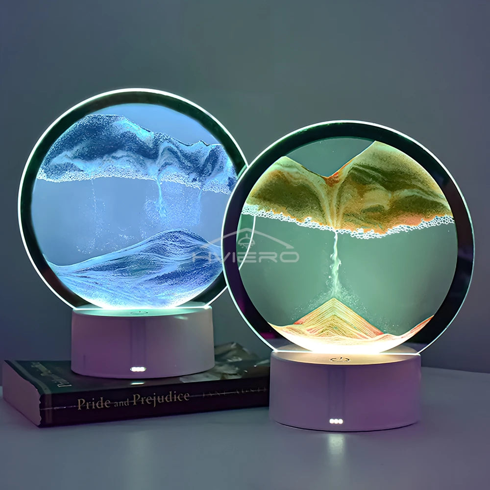 Lampe de table sable coloré 3D