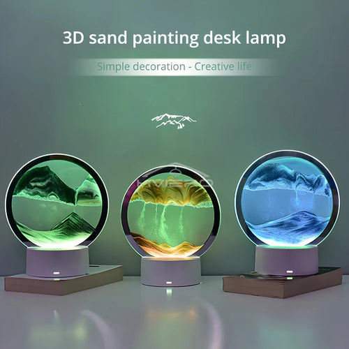 Lampe de table sable coloré 3D