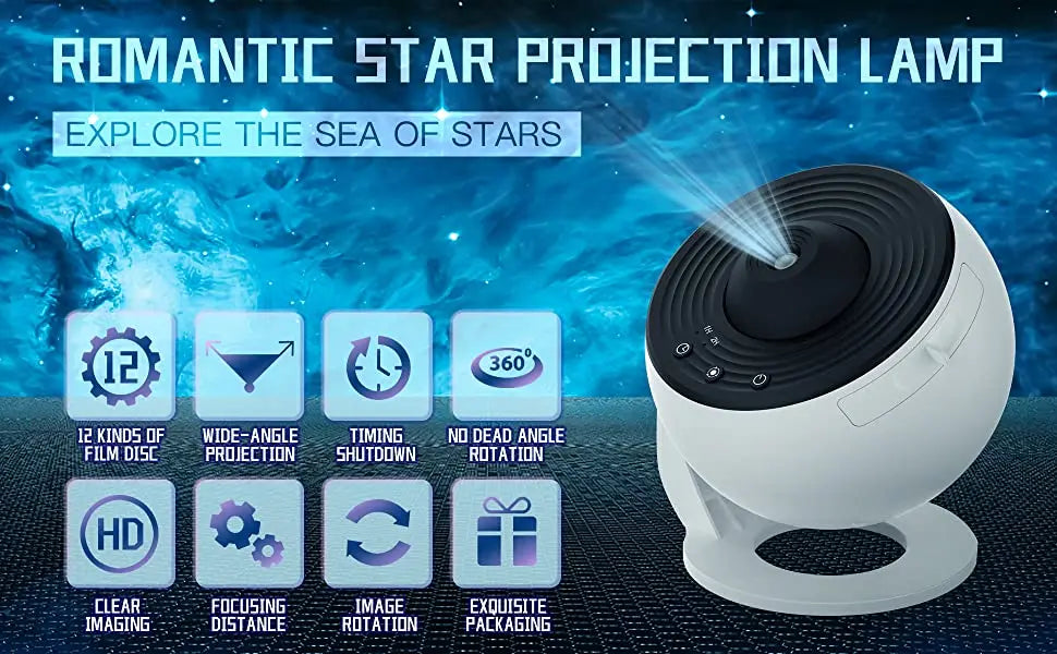 Projecteur Galaxie Planétarium 13 en 1 – Veilleuse LED Étoiles pour Chambre Enfant