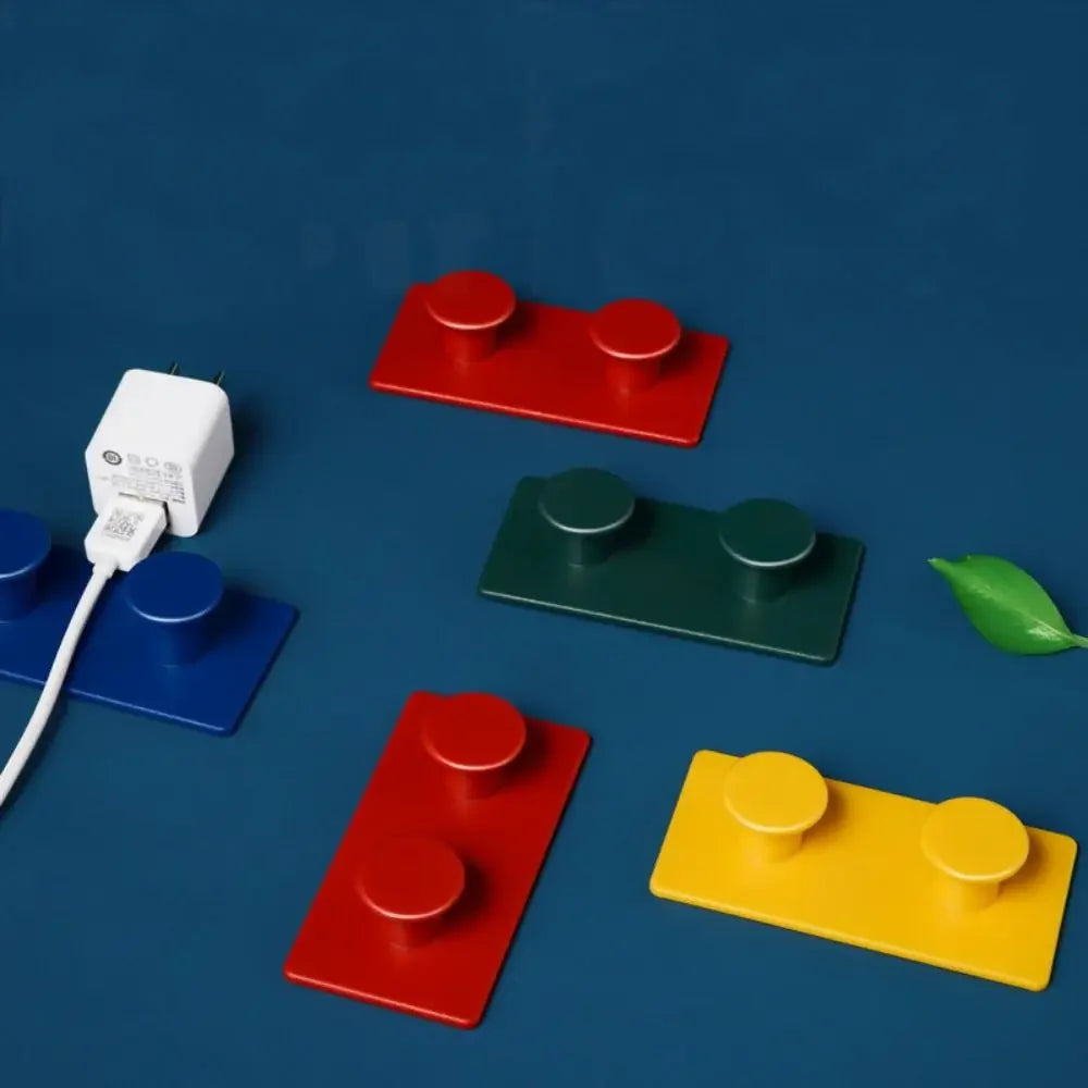 Lot de 4 crochets muraux colorés – Fixation adhésive