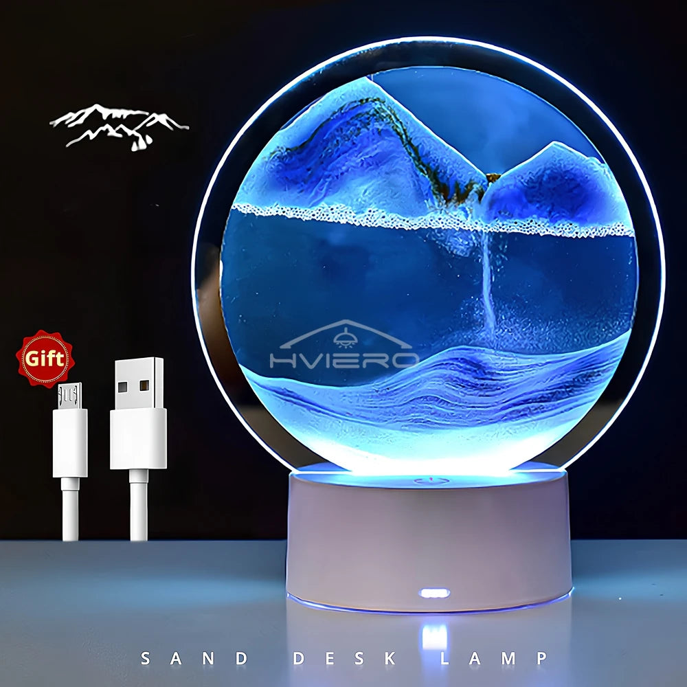 Lampe de table sable coloré 3D