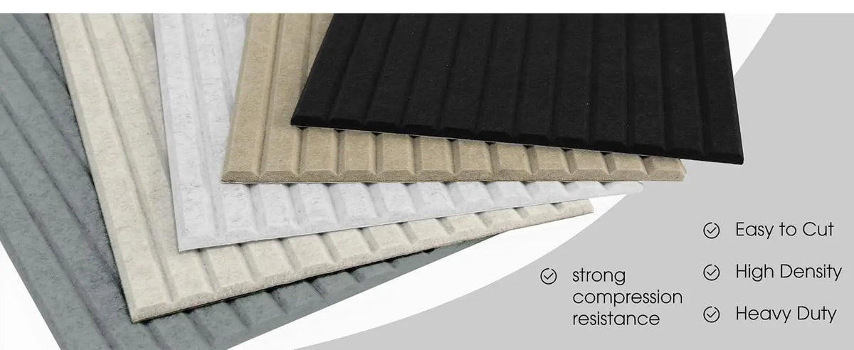 Lot de 6 panneaux muraux décoratifs et acoustiques – 60 × 30 cm