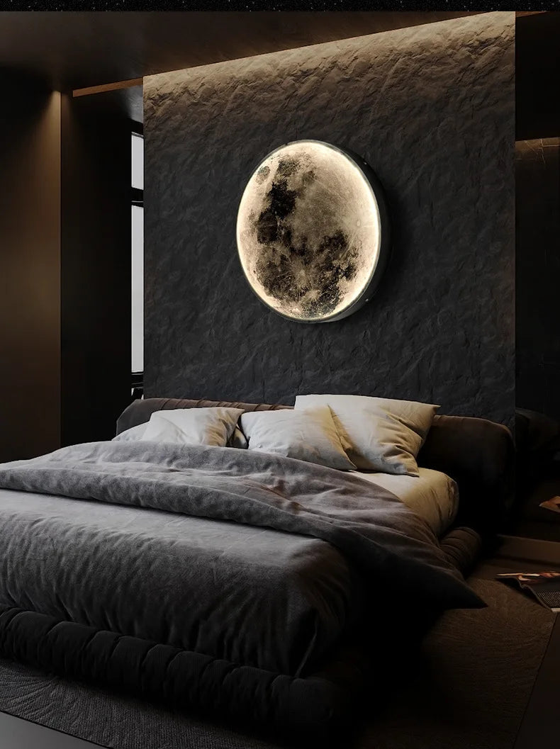 Applique murale lune 3D LED
