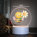 Veilleuse LED 3D décorative – Motifs et socles au choix