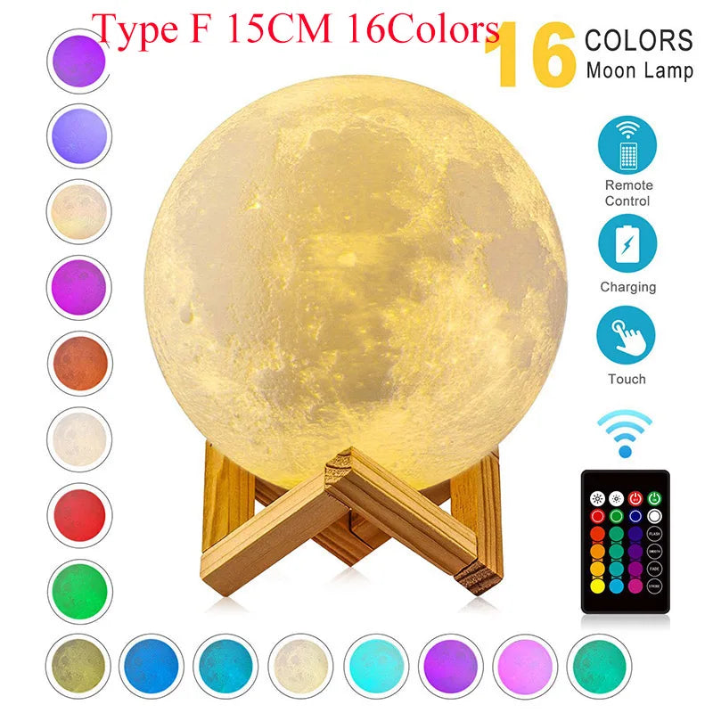 Lampe lune lévitante 3D LED