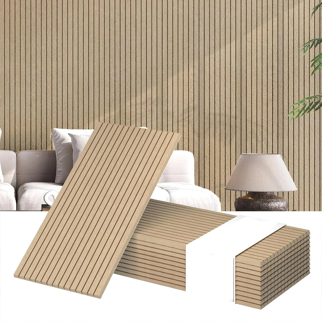 Lot de 6 panneaux muraux décoratifs et acoustiques – 60 × 30 cm