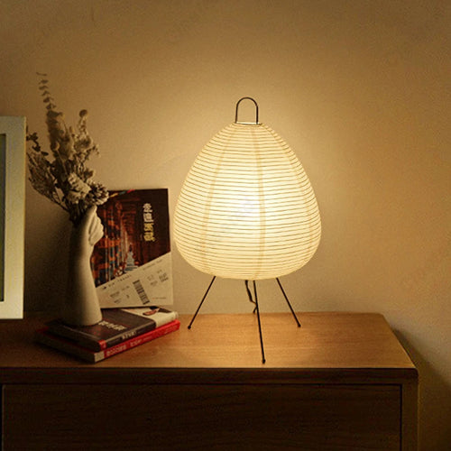 Lampe de table japonaise – Papier de riz & trépied