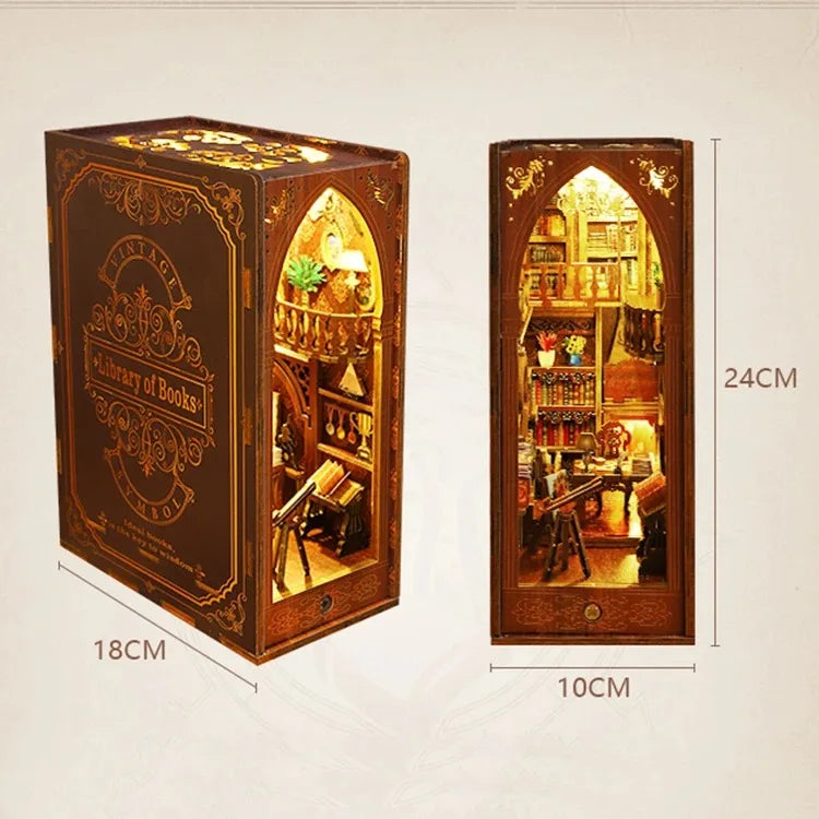 Maison miniature à assembler – Décoration pour bibliothèque