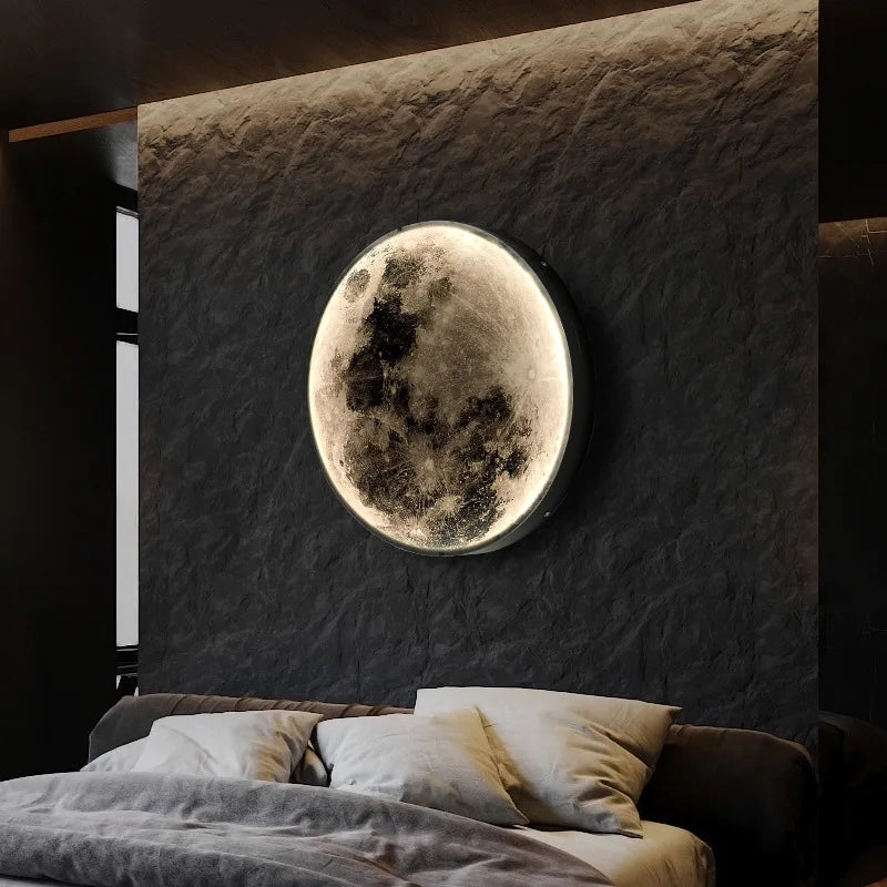 Applique murale lune 3D LED