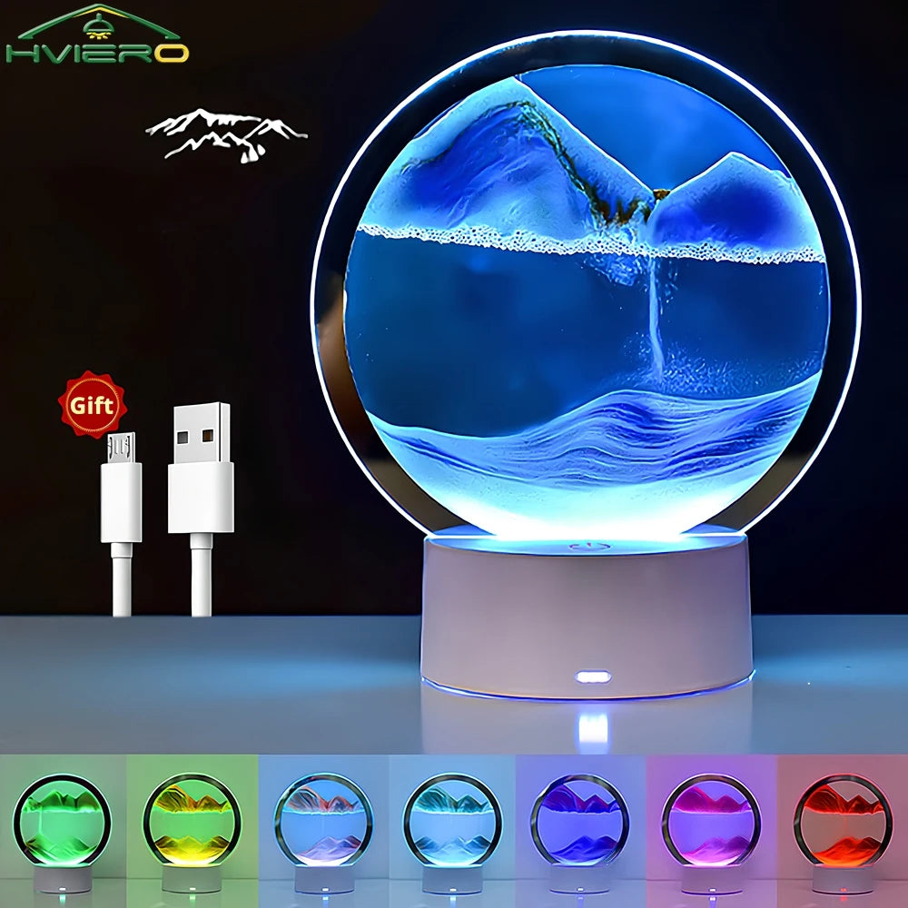 Lampe de table sable coloré 3D