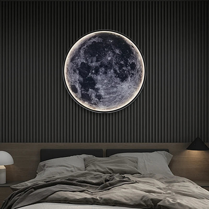 Lampe Murale Lune LED – Télécommande & Dimmable