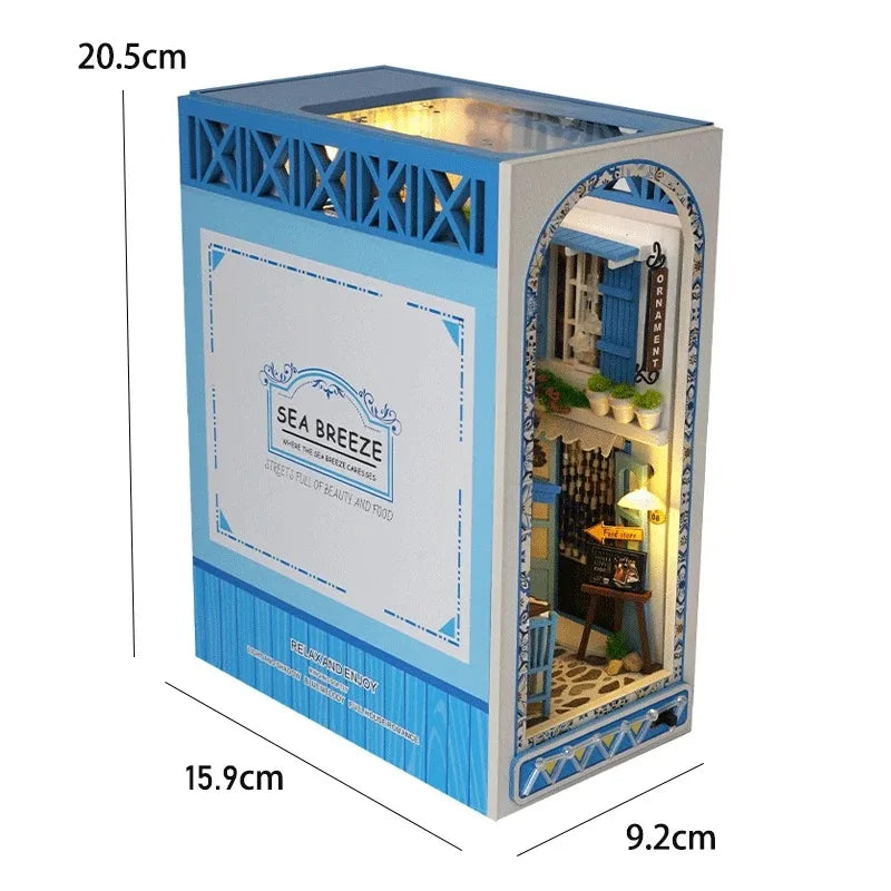 Maison miniature à assembler – Décoration pour bibliothèque