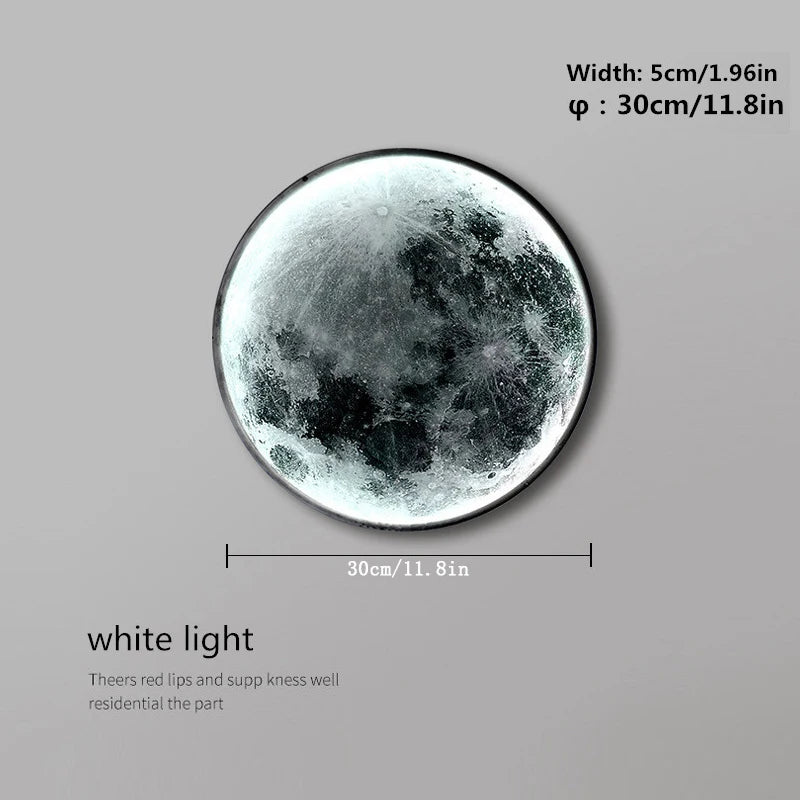 Applique murale lune 3D LED