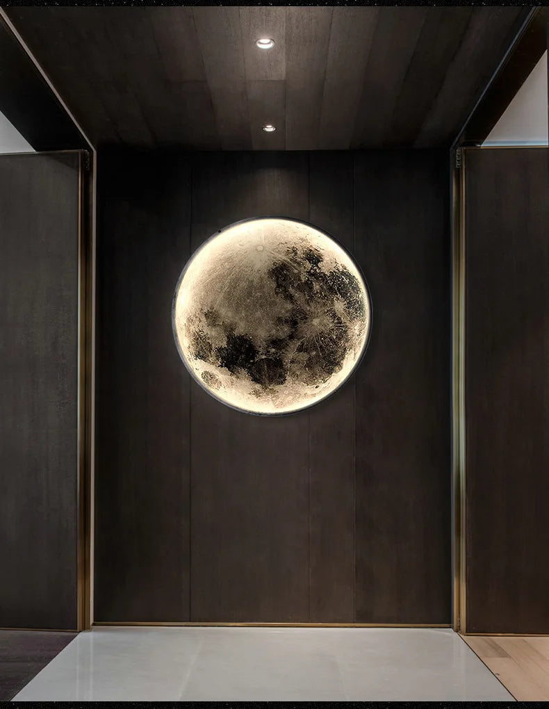 Applique murale lune 3D LED