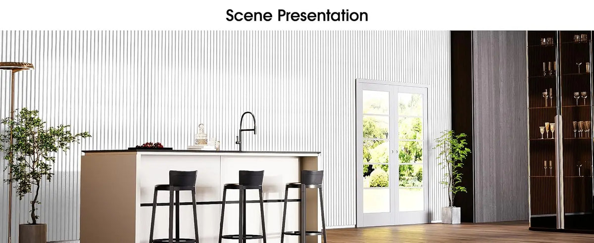 Lot de 6 panneaux muraux décoratifs et acoustiques – 60 × 30 cm