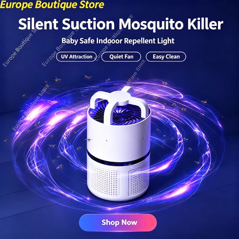 Silent Suction Mosquito Repellent Lamp Indoor Baby Safe Mosquito Killer Light Suitable for Bedroom Household Summer Use